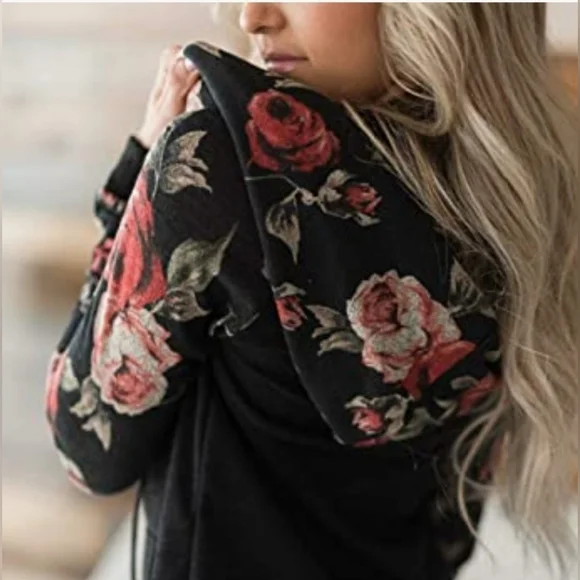 Floral Sleeved Hoodie - Picture 4 of 8